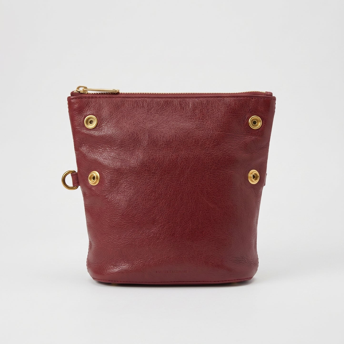 Burgundy Leather Minimalist Pouch