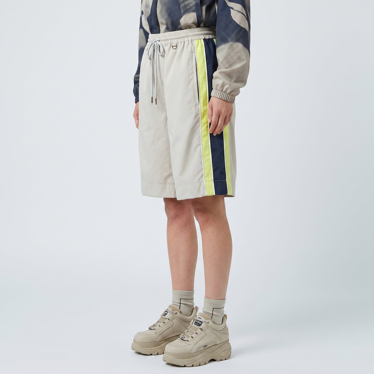 Color-Block Technical Drawstring Shorts