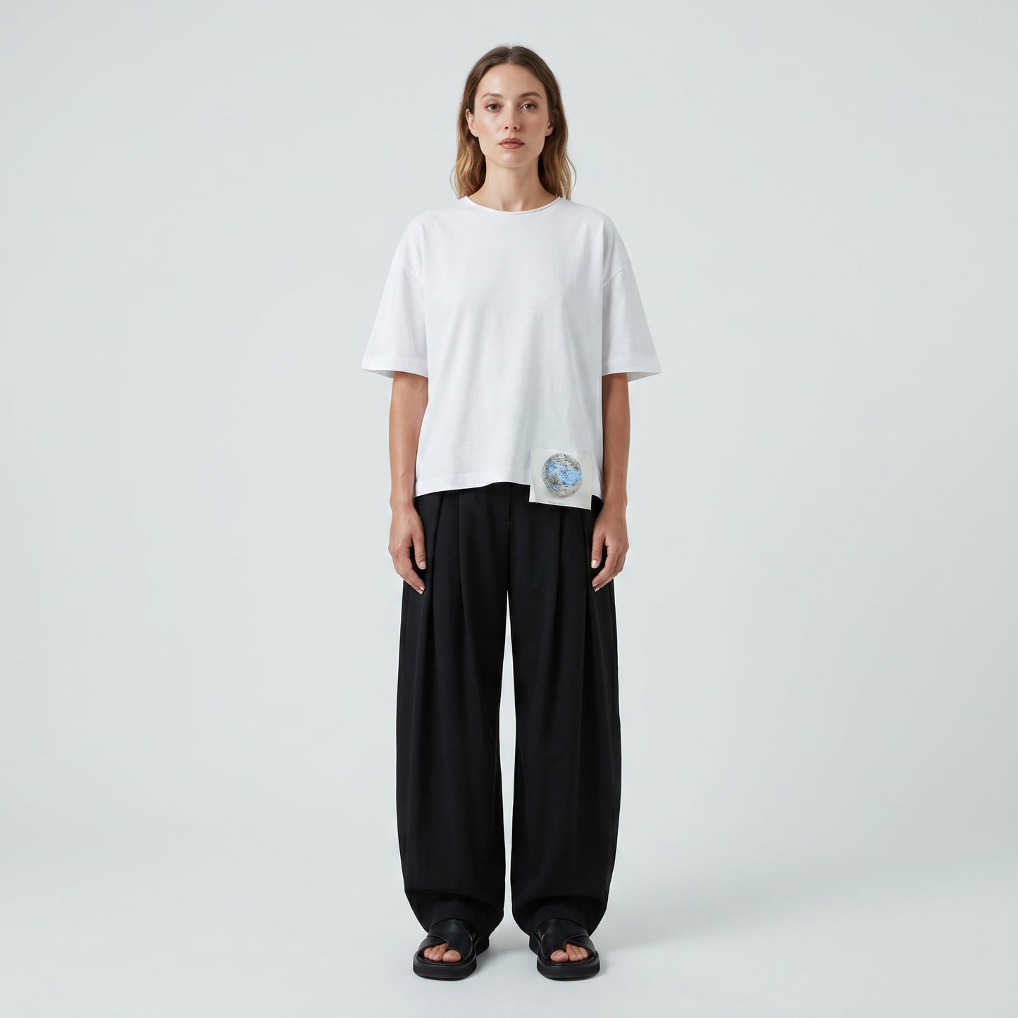 Globe Patch White T-Shirt