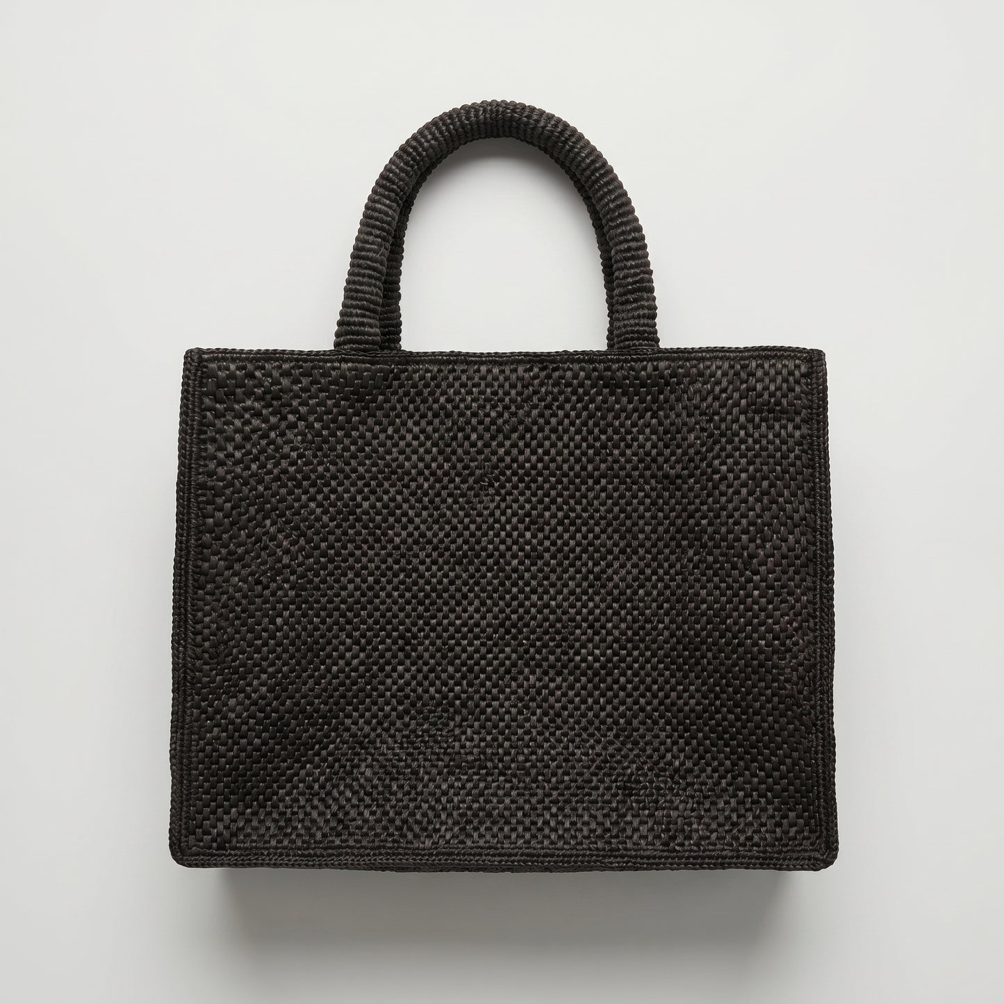 Black Woven Tote Bag