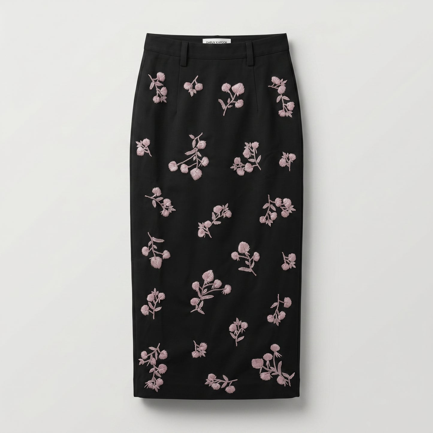 Floral Embroidered Midi Skirt