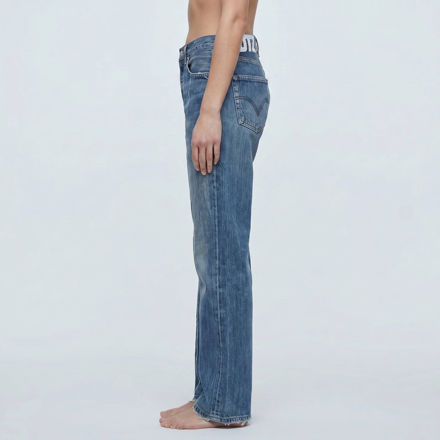 Stitched Detail Denim Jeans