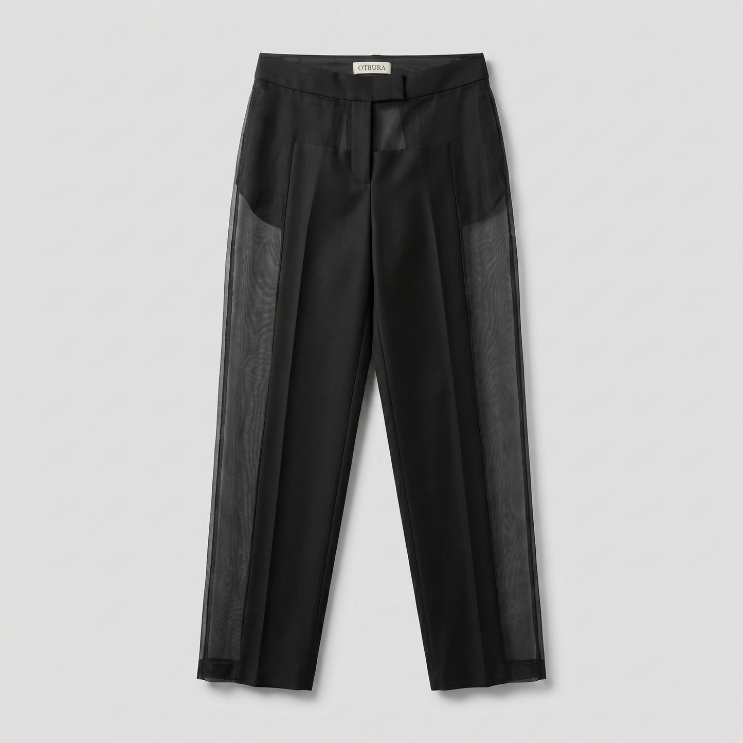 Sheer Panel Tailored Trousers