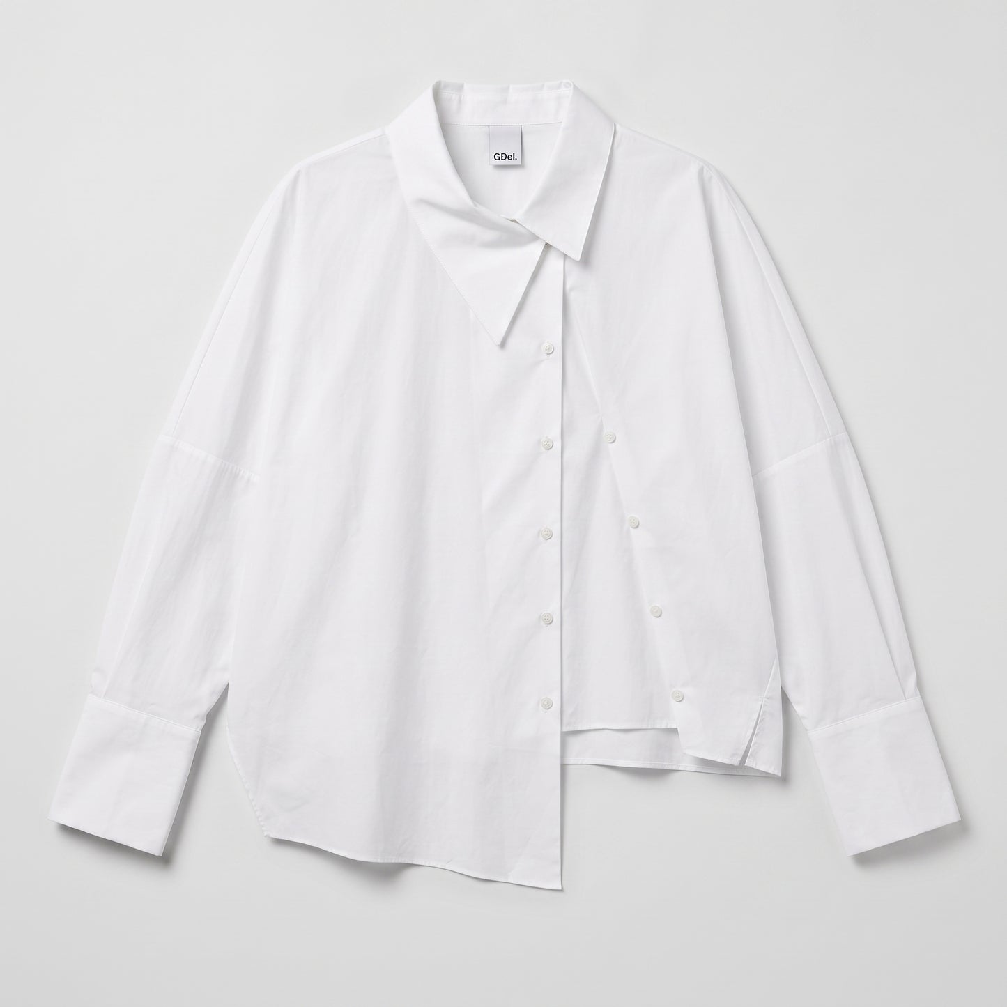 Asymmetric Cotton Poplin Shirt