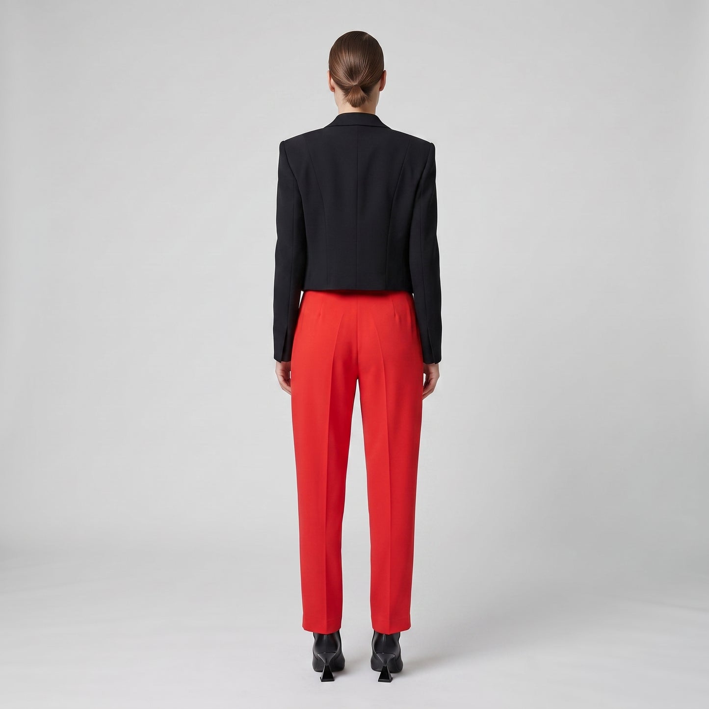 Tailored High-Rise Pleated Trousers