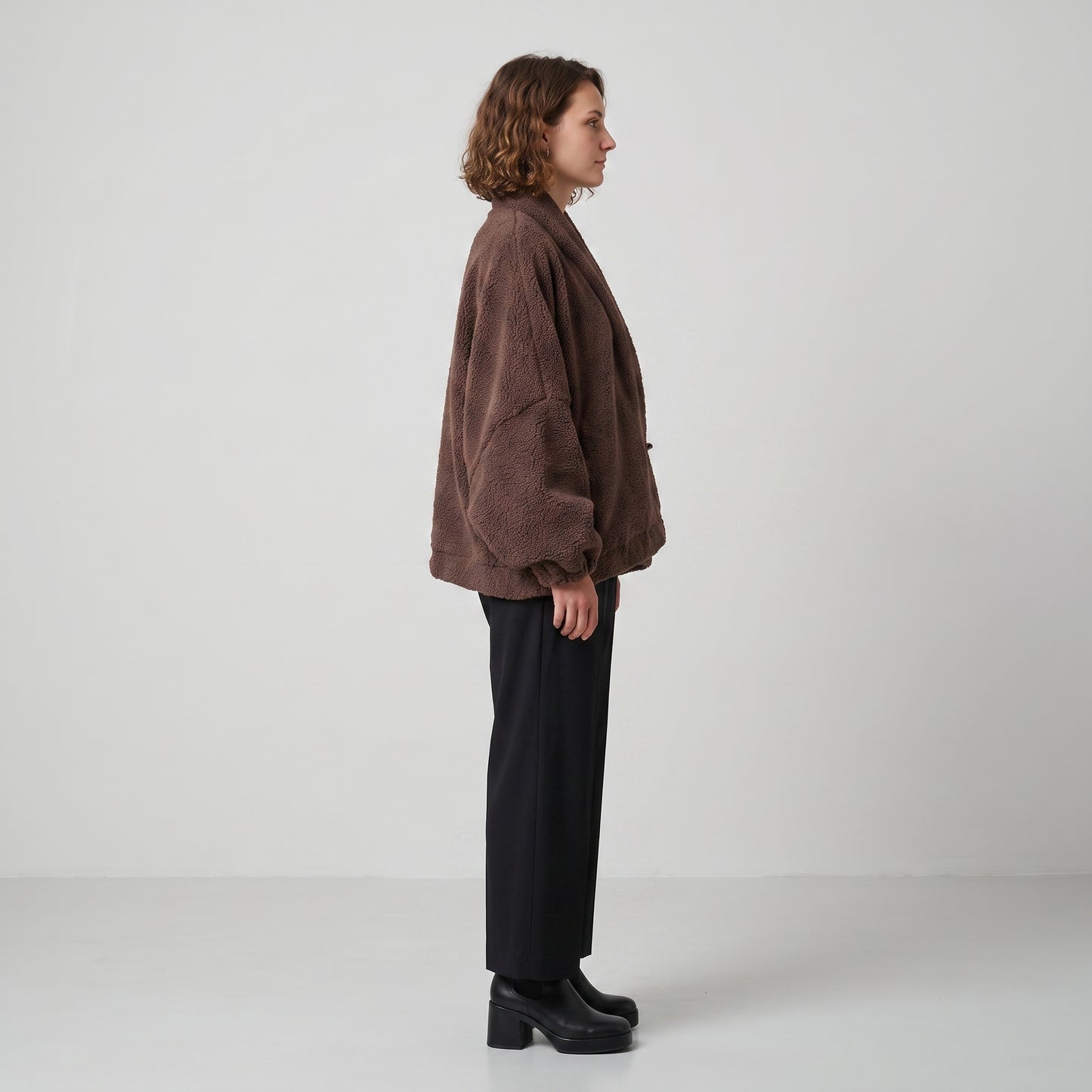 Plush Shawl Collar Teddy Jacket