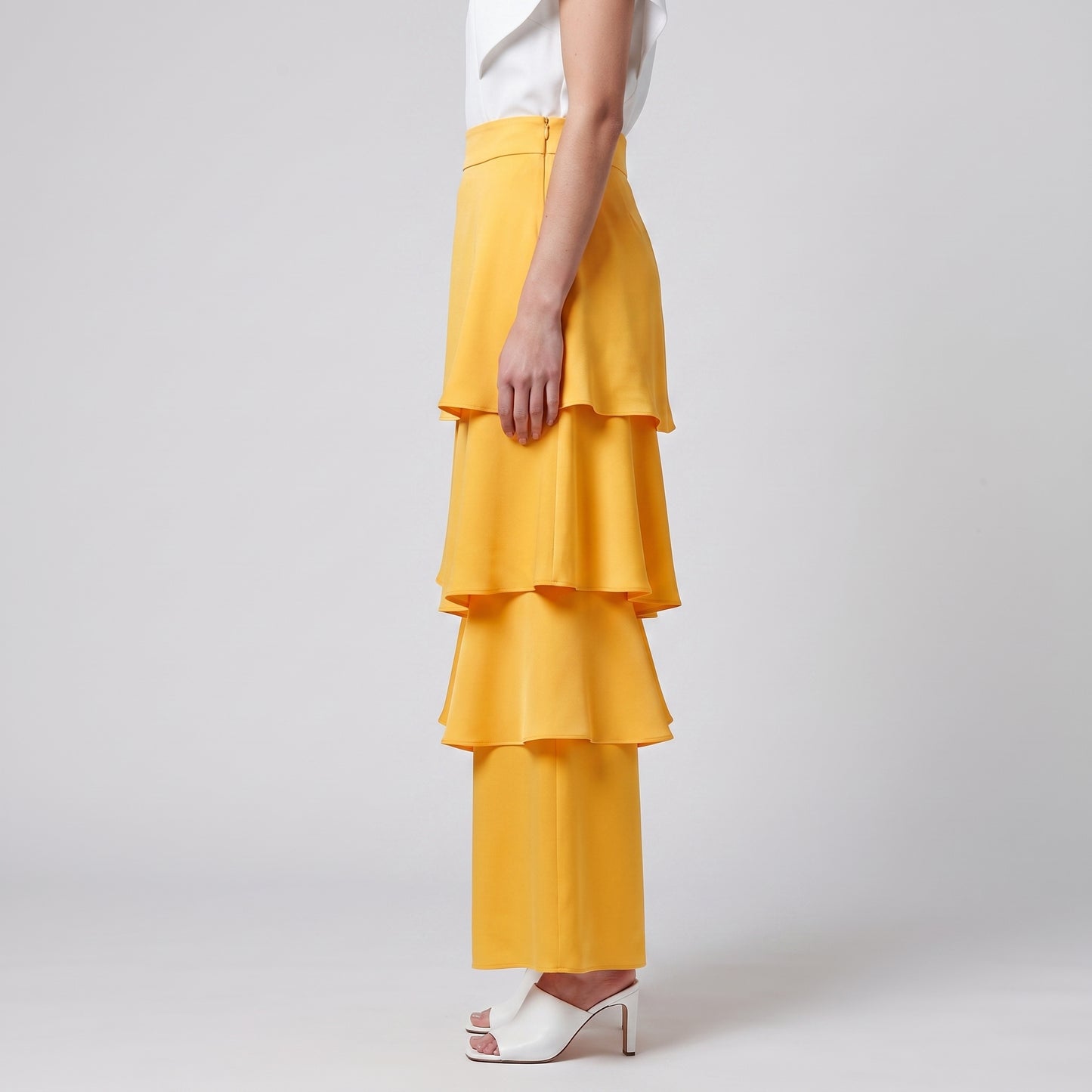 Tiered Ruffled Statement Trousers