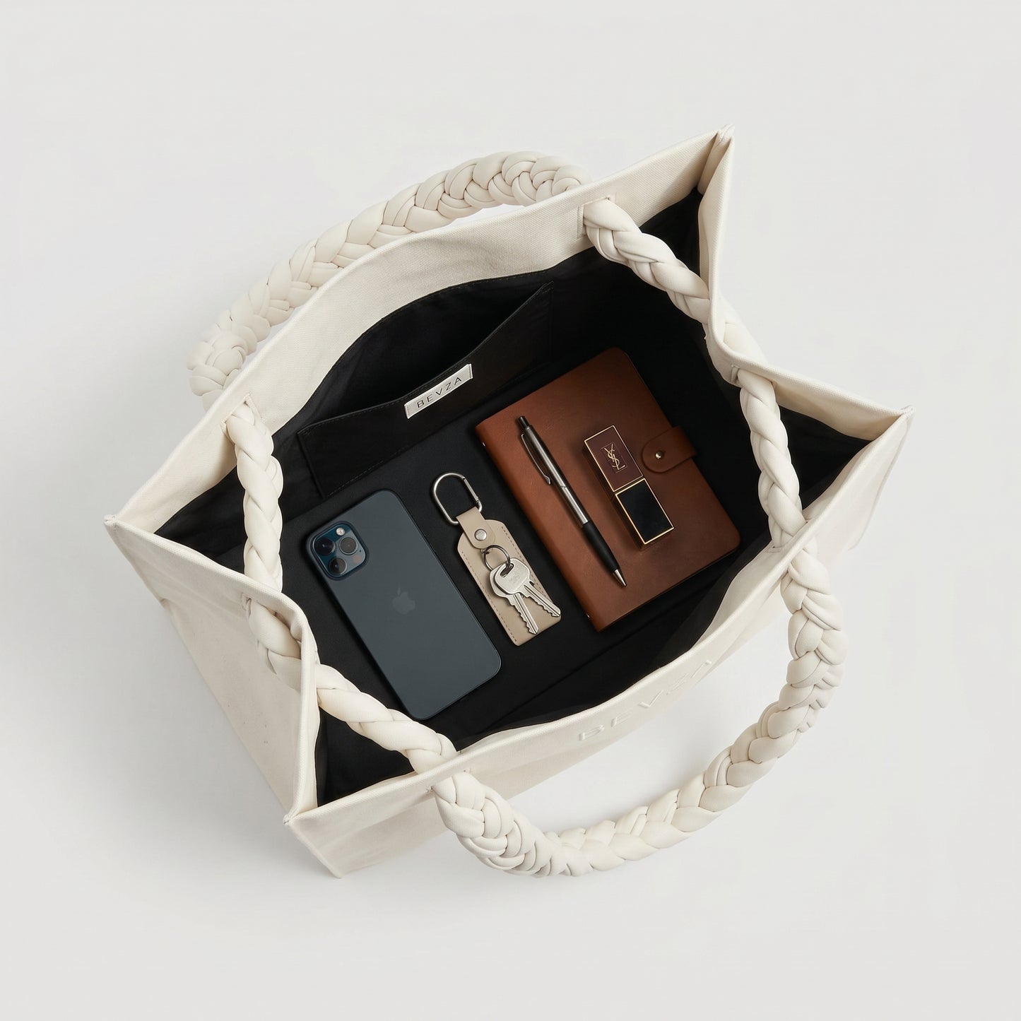 Braided Handle Minimalist Tote