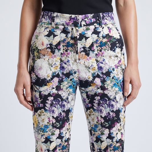 Floral Print Tailored Trousers