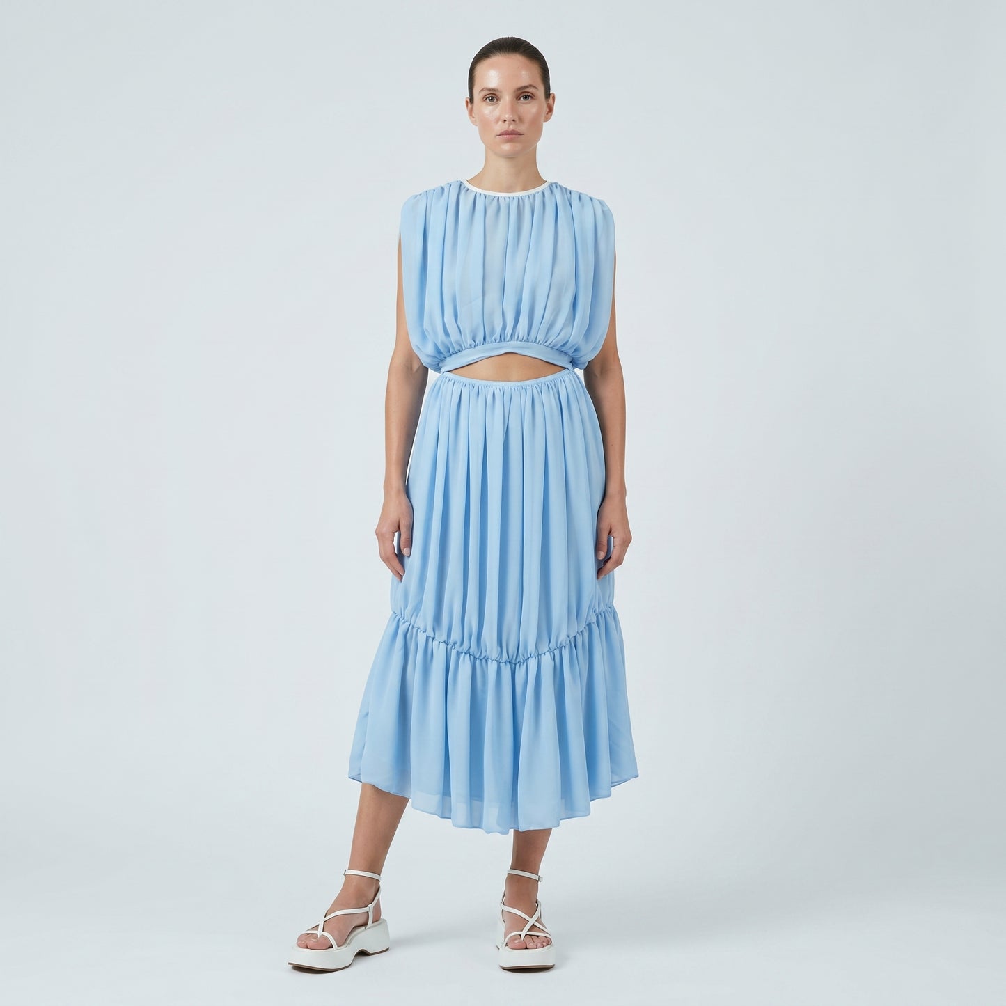 Sky Blue Cutout Mini Dress
