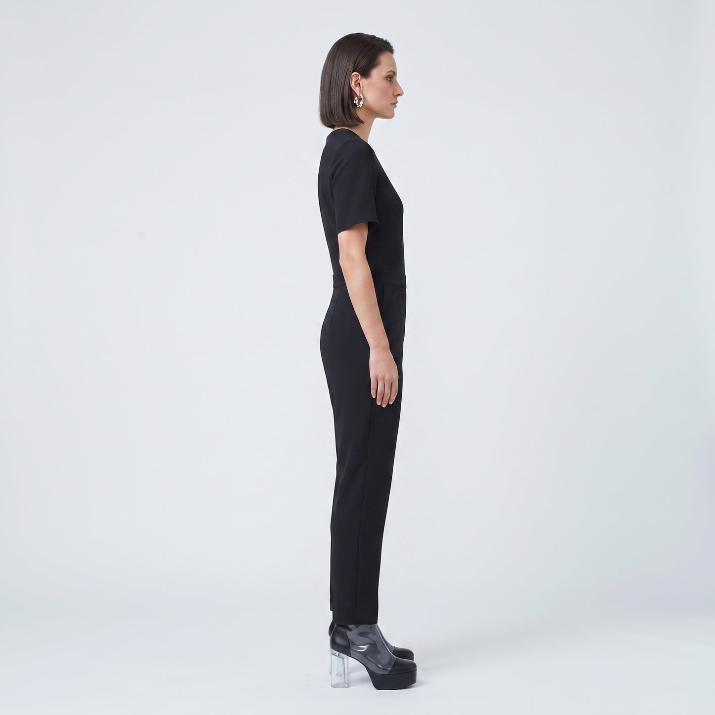 Tailored Short Sleeve Jumpsuit