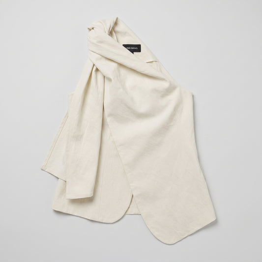 Draped Architectural Sleeveless Vest