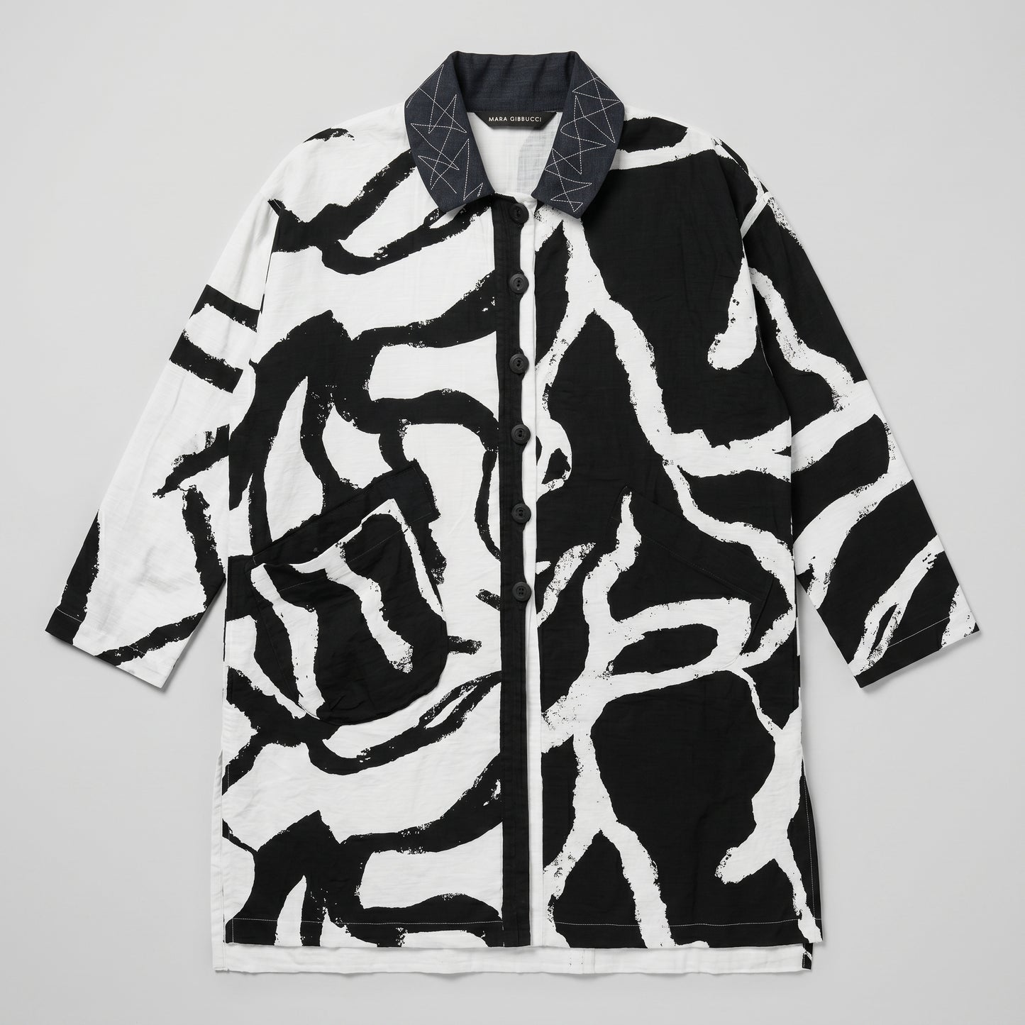 Abstract Print Structured Jacket