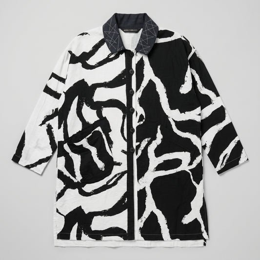 Abstract Print Structured Jacket