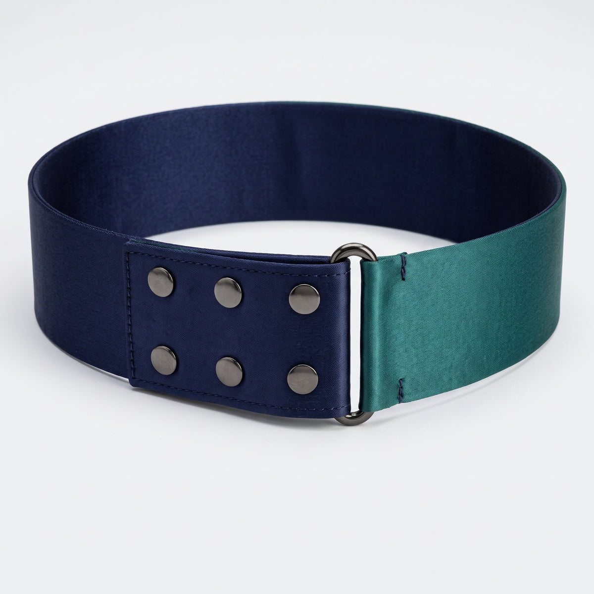 Two-Tone Satin Waist Belt