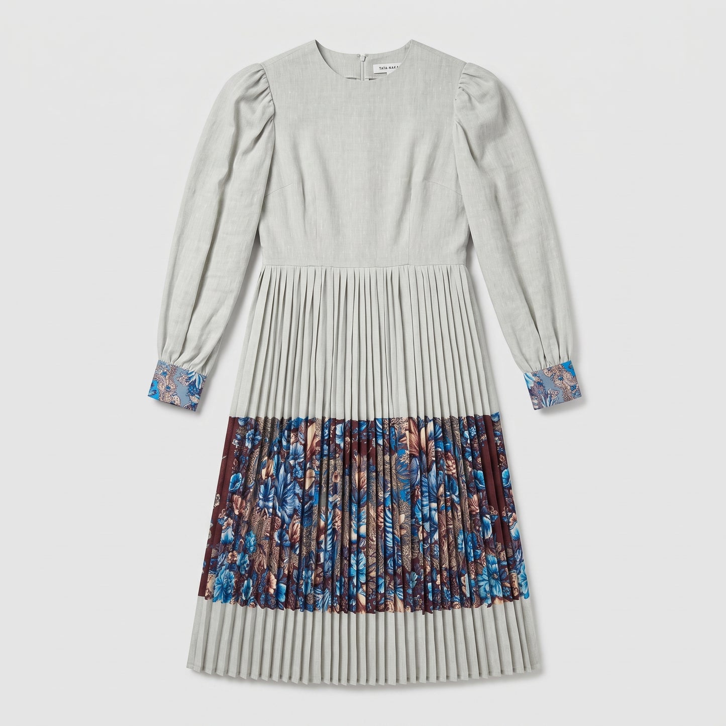 Floral Print Pleated Midi Dress