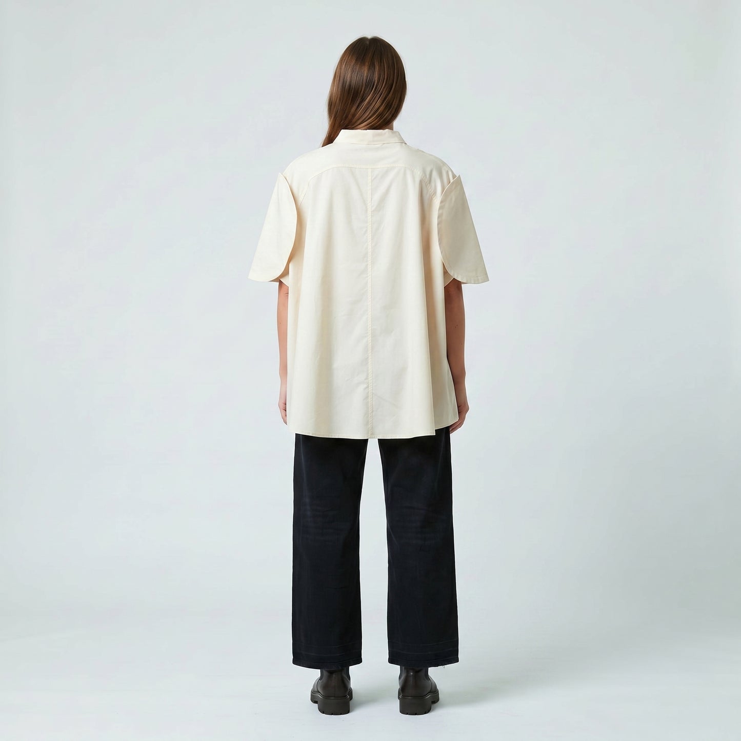 Layered Sleeve Cotton Blouse