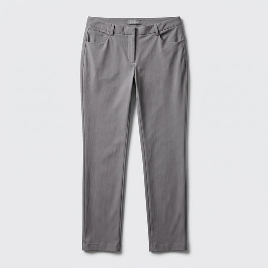 Tailored Mid-Rise Grey Trousers