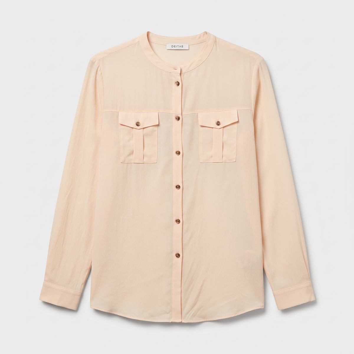 Silk Button-Down Utility Shirt
