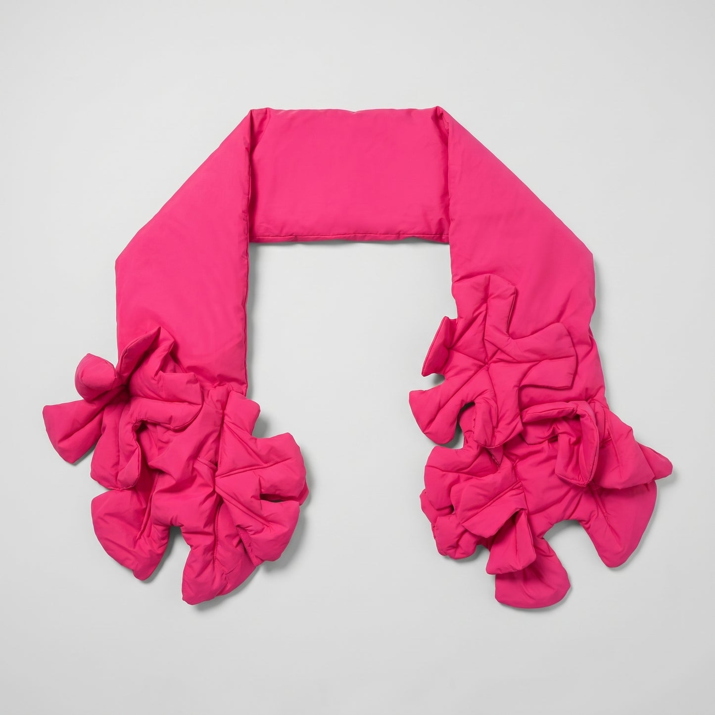 Sculptural Padded Fuchsia Scarf