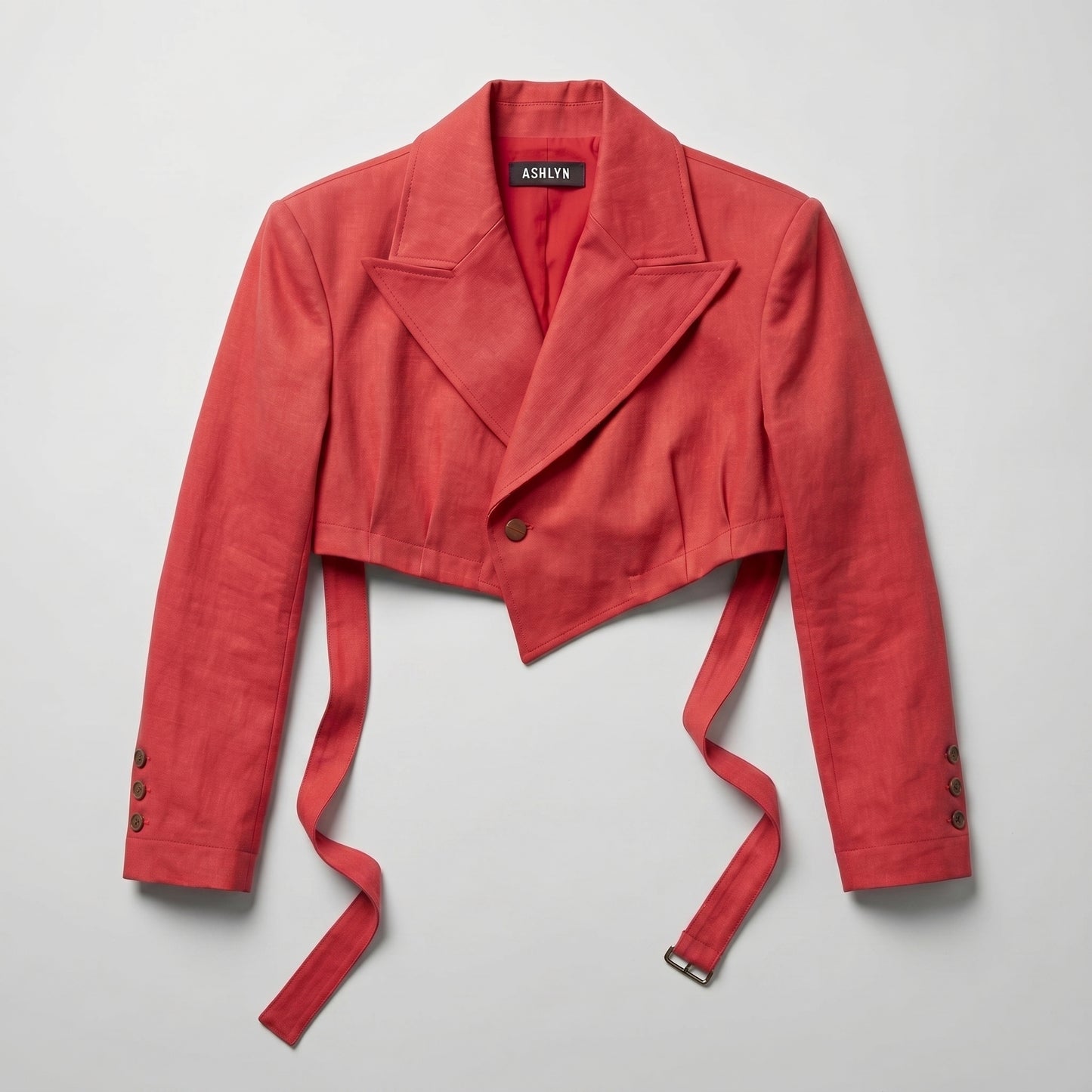 Cropped Asymmetric Tailored Blazer