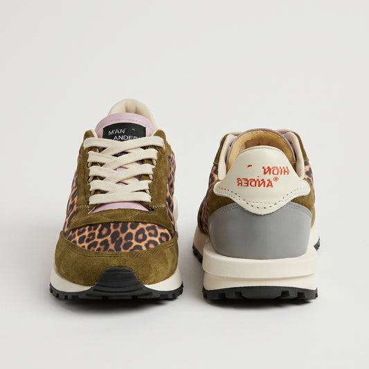 Leopard Print Suede Sneakers