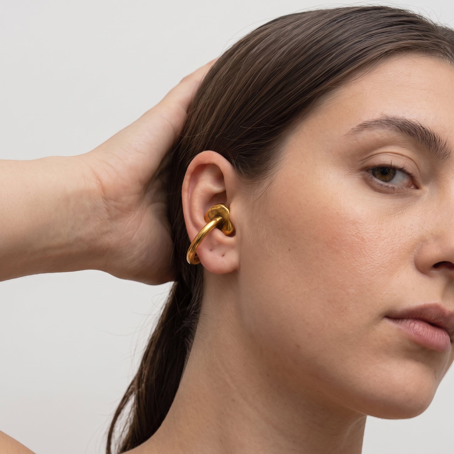 Sculptural Gold Ear Cuff