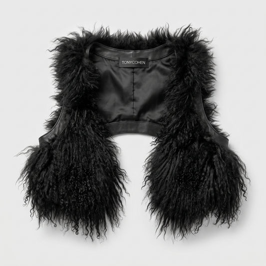 Luxurious Shaggy Shearling Vest