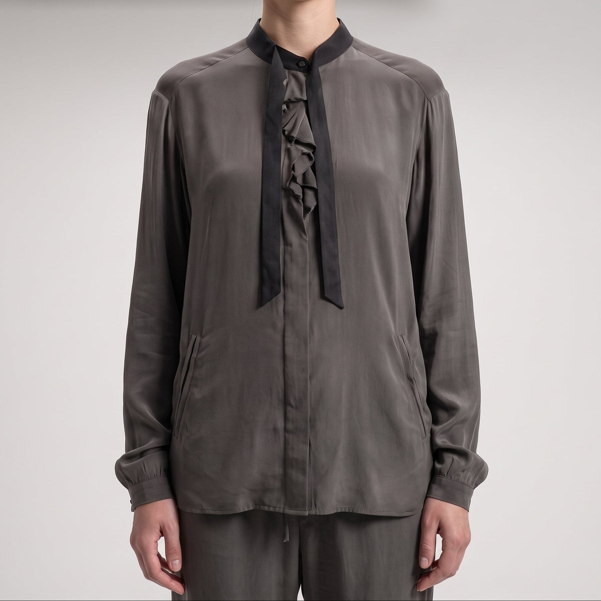 Minimalist Silk Bomber Jacket