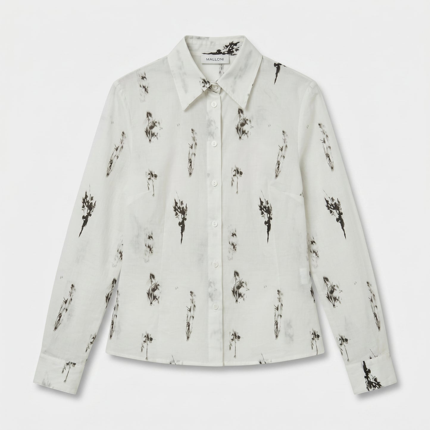 Abstract Print Cotton Shirt