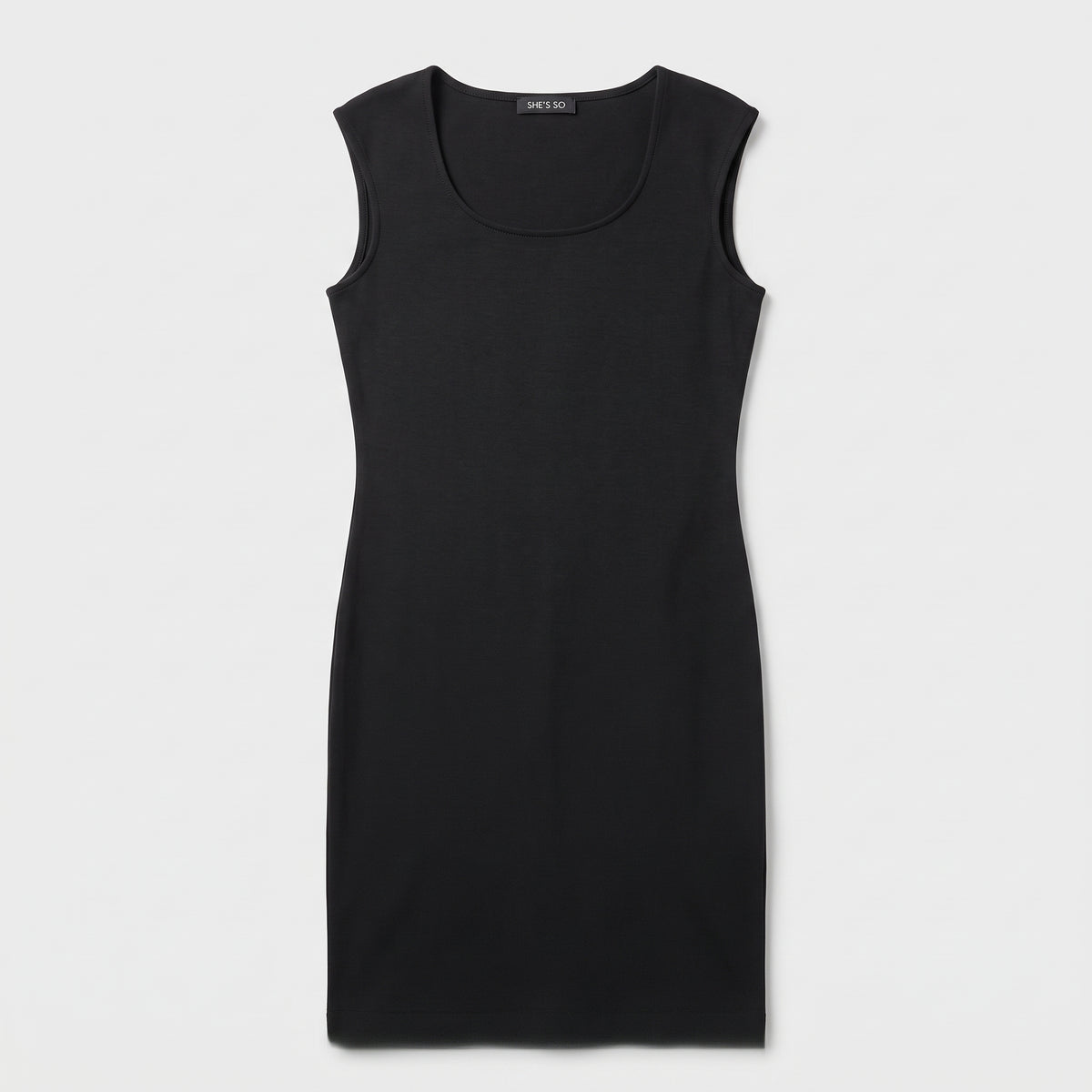 Essential Sleeveless Black Mini Dress