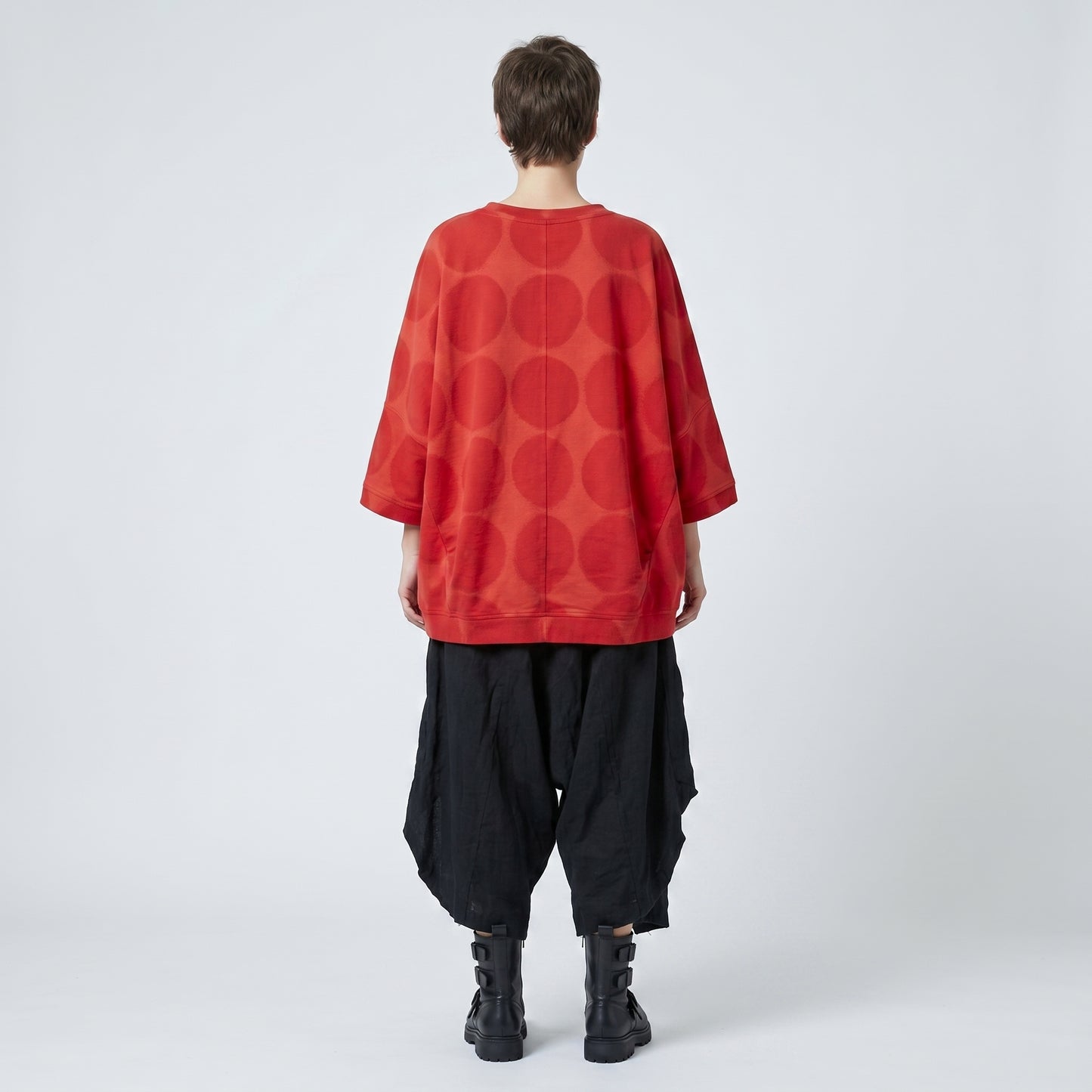 Red Polka Dot Oversized Top