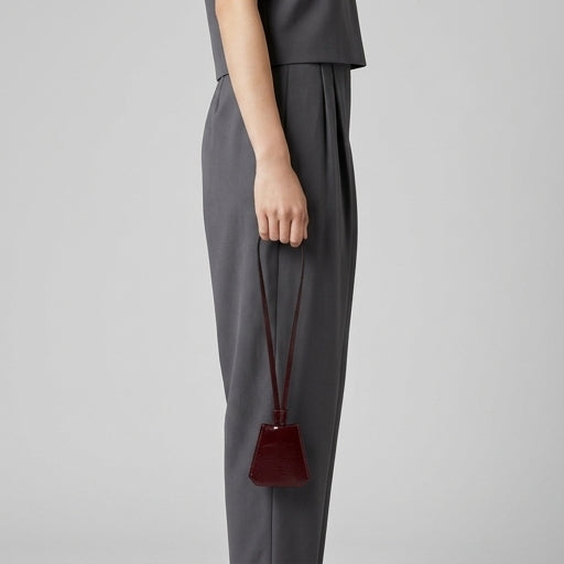 Patent Leather Keyholder Necklace