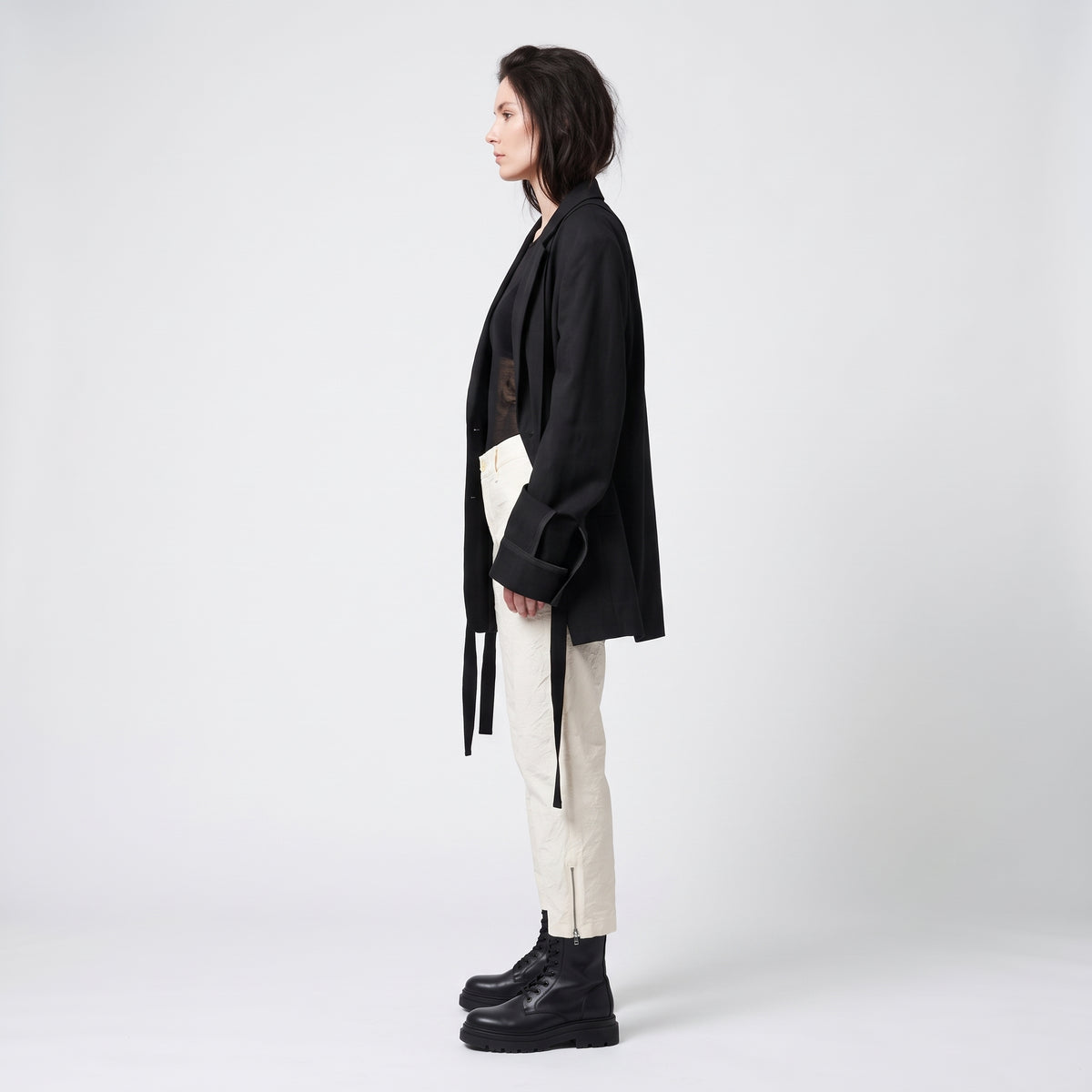 Classic Tailored Zip-Cuff Trousers