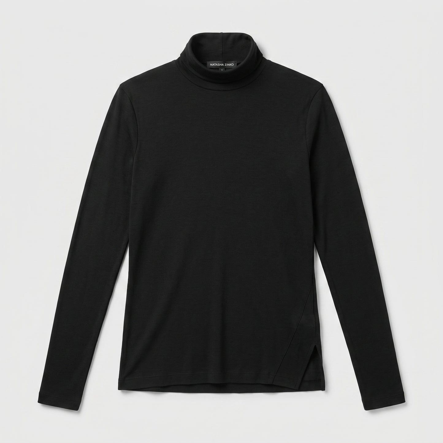 Classic Black Long-Sleeve Turtleneck