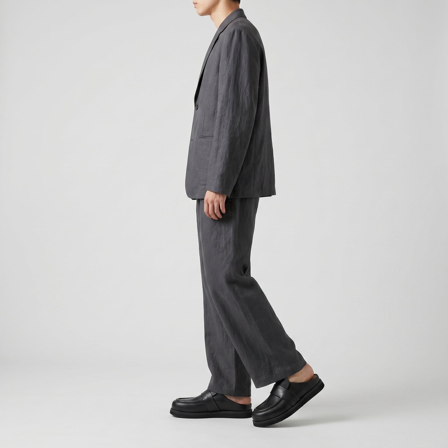 Leather Backless Loafer Mules