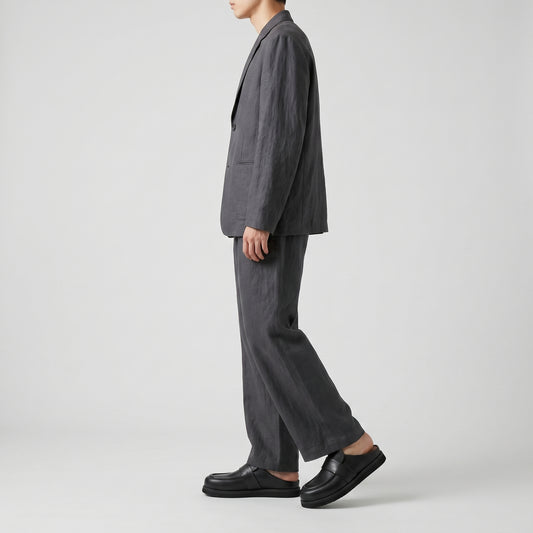 Leather Backless Loafer Mules