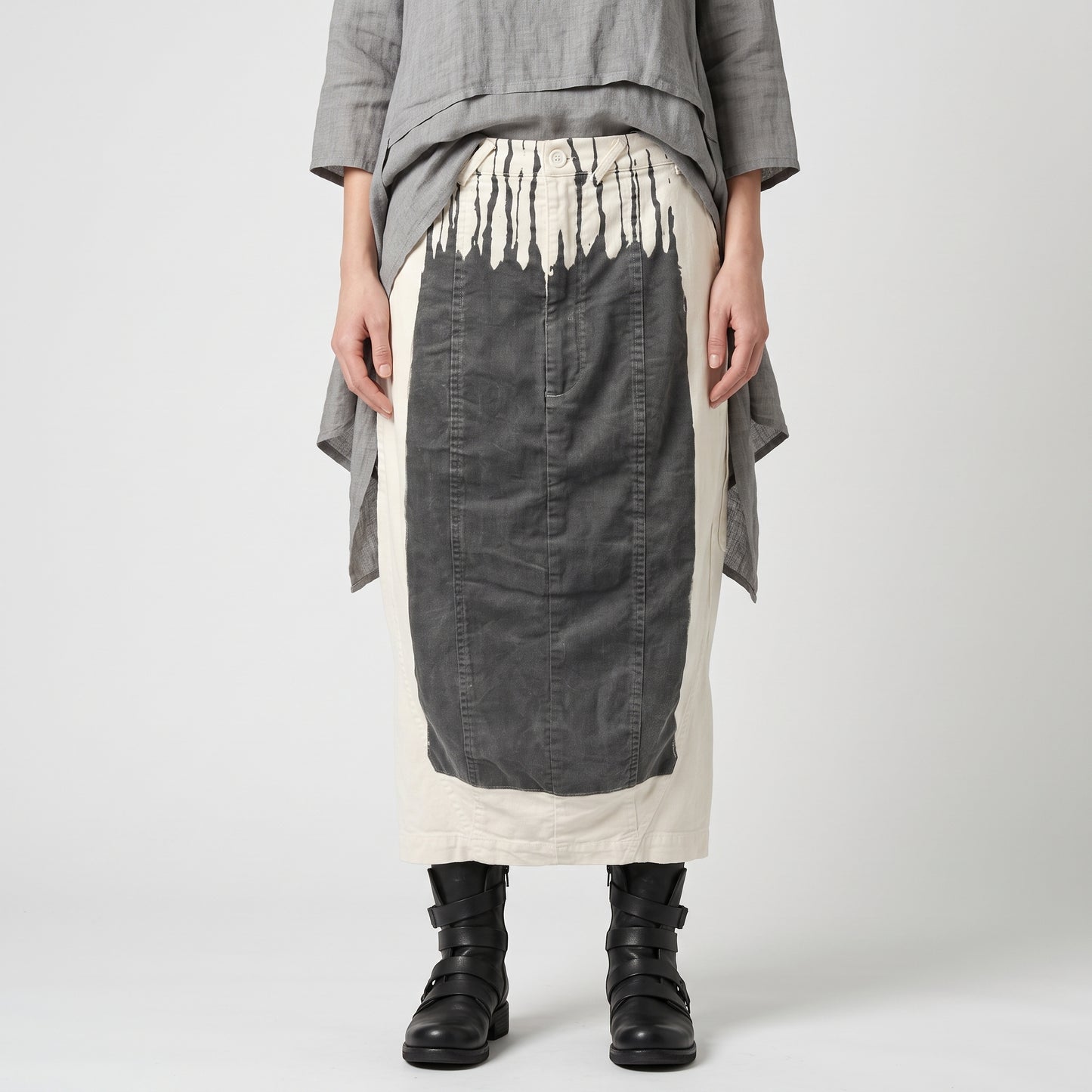 Abstract Paint Splatter Skirt