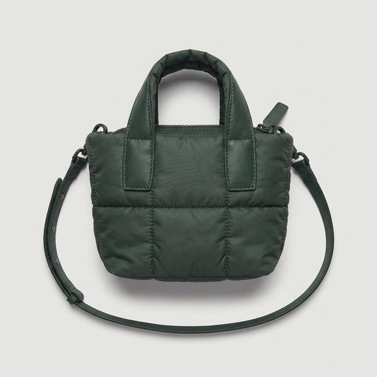 Quilted Forest Green Mini Tote