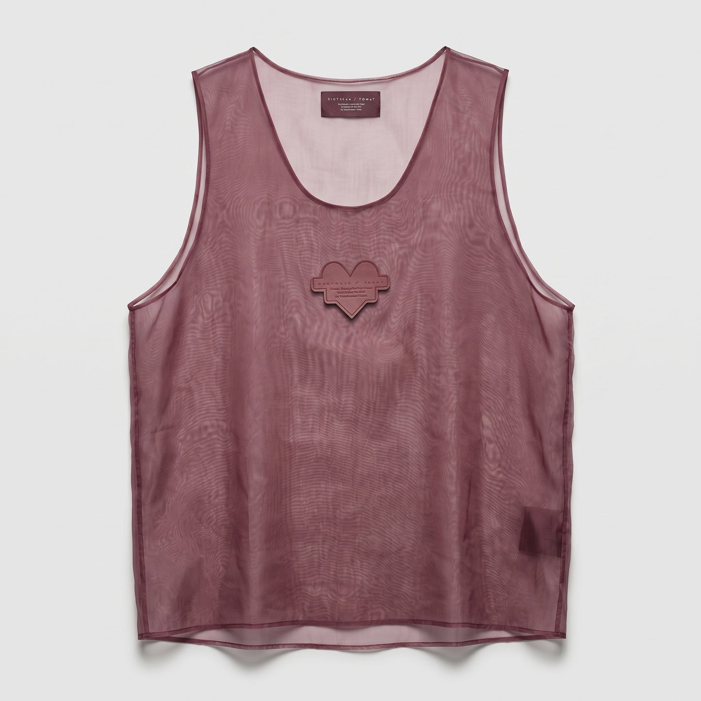 Sheer Mesh Heart Patch Tank