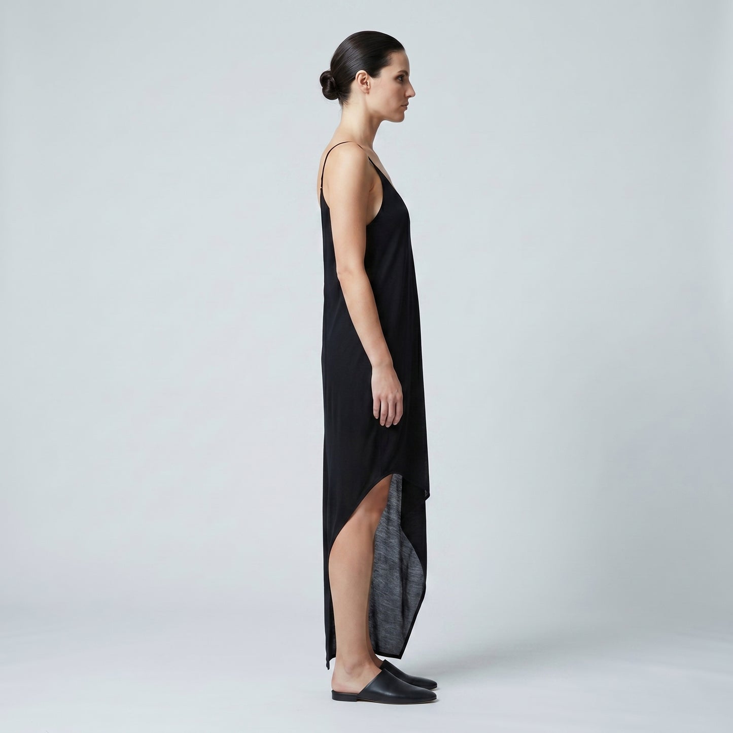 Asymmetrical Drape Slip Dress