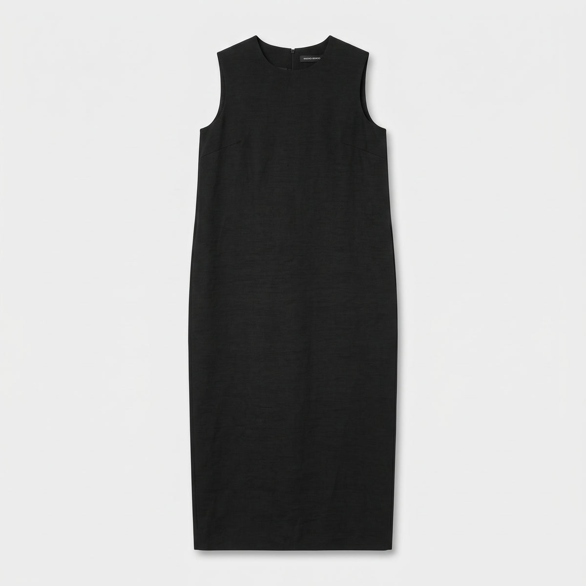 Minimalist Sleeveless Black Sheath