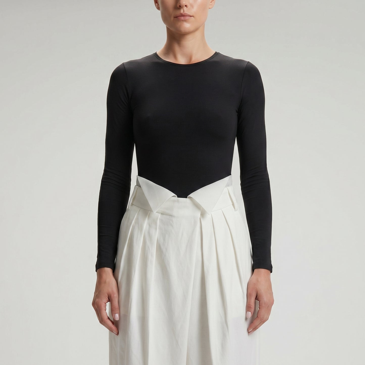 High-Waisted Tailored Paperbag Trousers