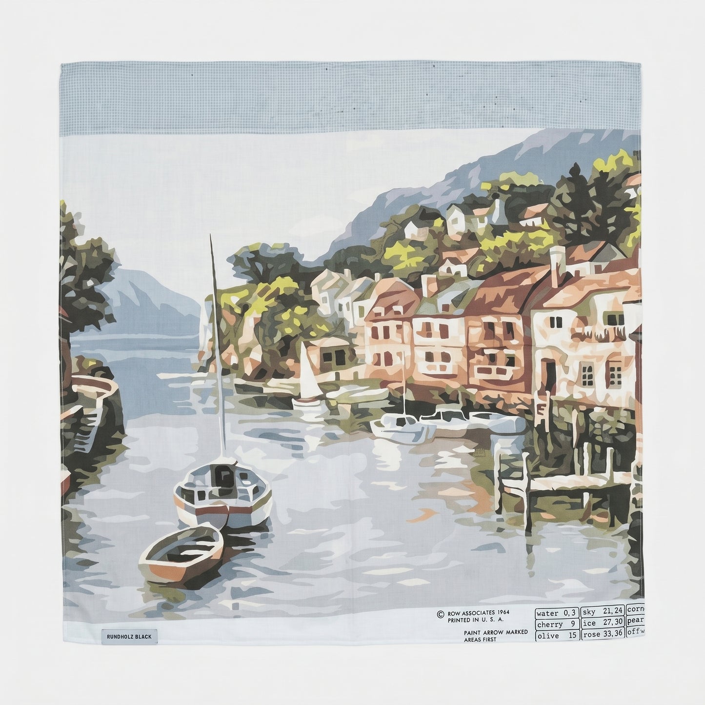 Harbor Print Square Scarf