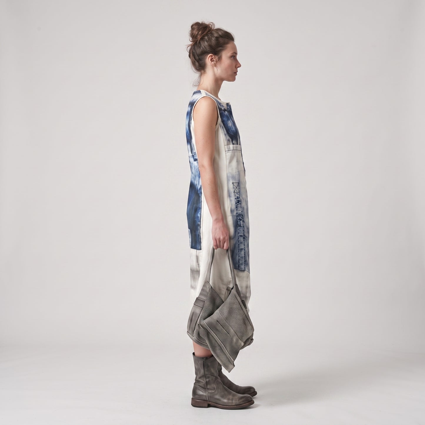 Abstract Printed Cotton Shift Dress