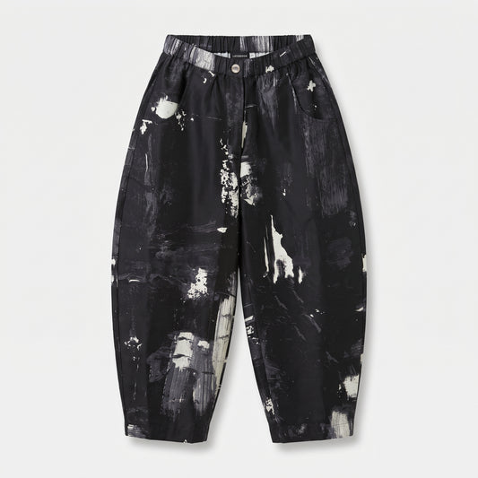 Abstract Print Tapered Trousers