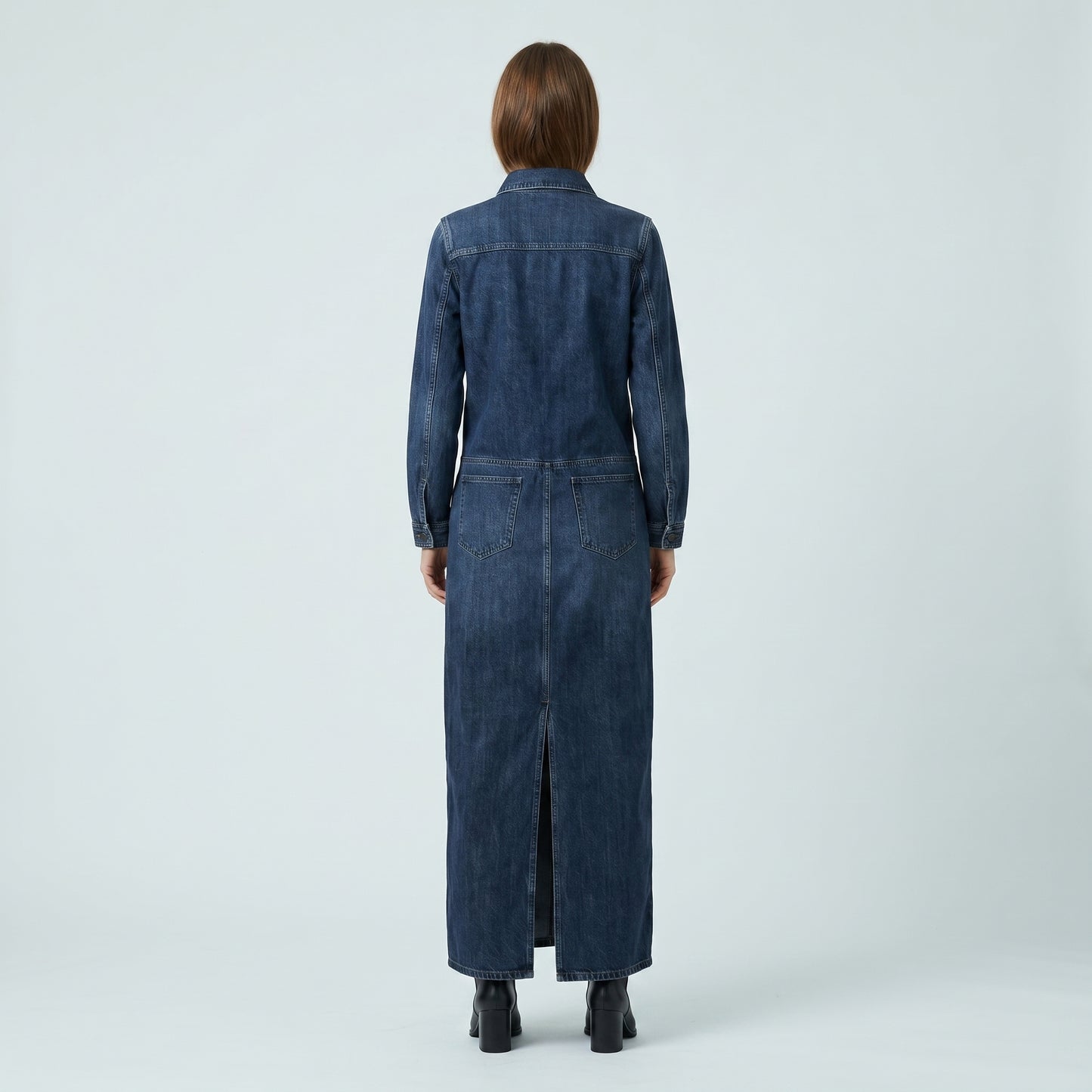 Maxi Denim Shirt Dress