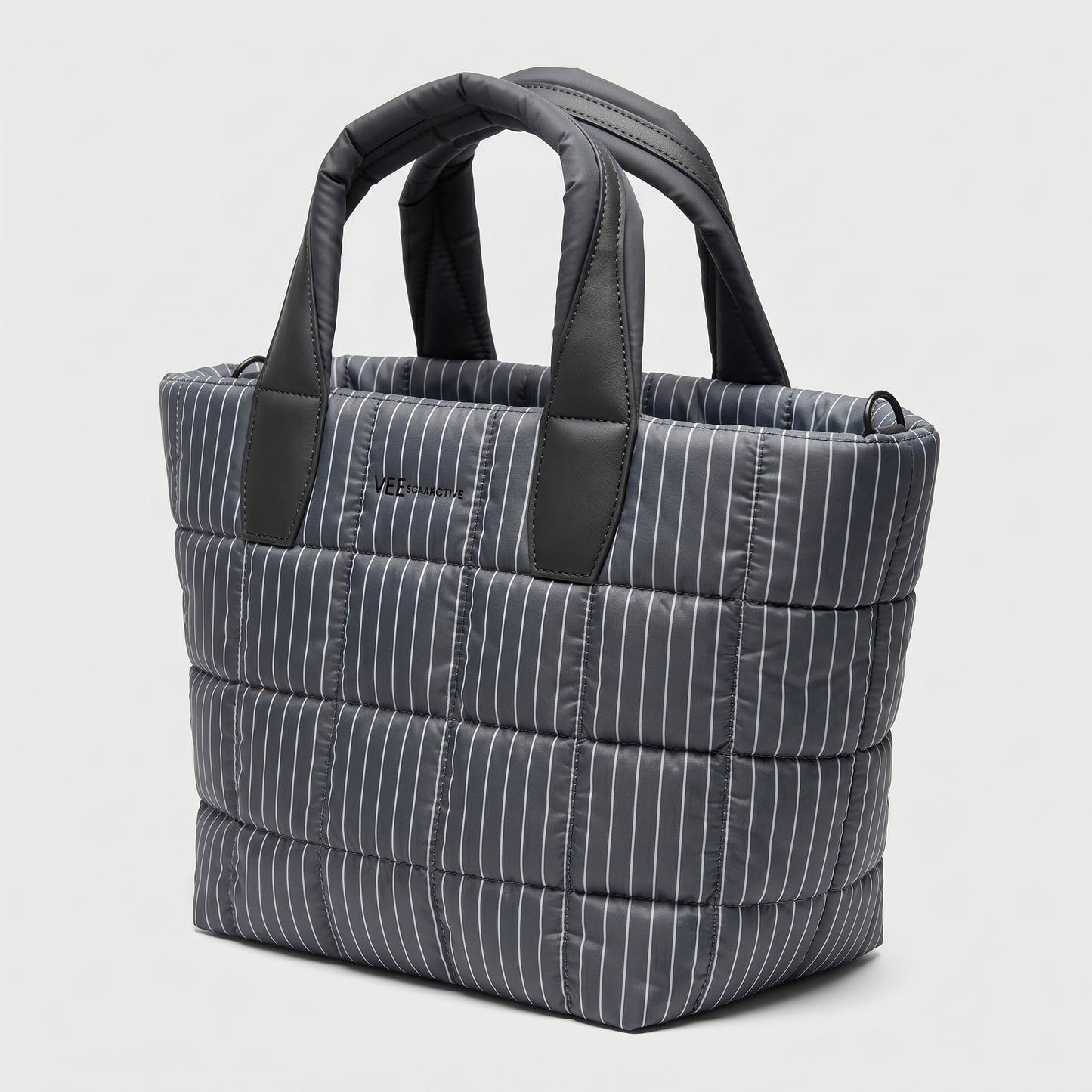 Pinstripe Quilted Tote Bag