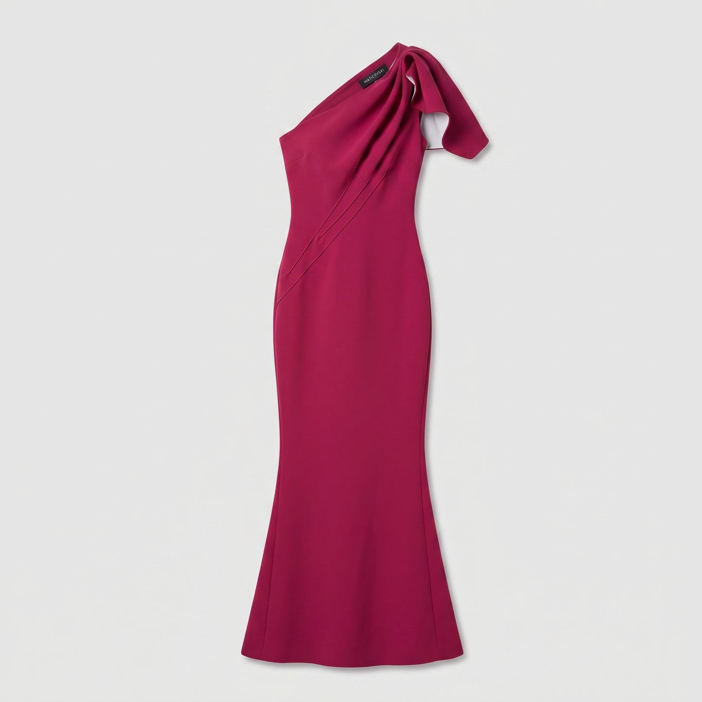 One-Shoulder Sculpted Evening Gown