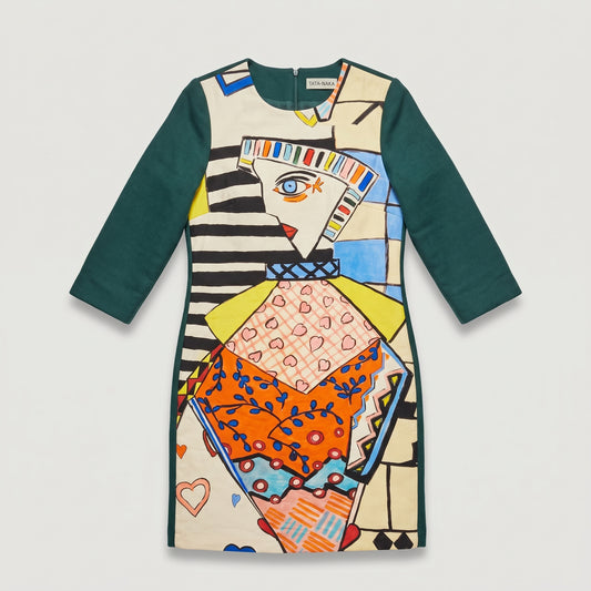 Abstract Graphic Print Shift Dress